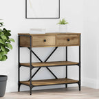 Tavolo consolle con cassetto Marrone 75 x 34,5 x 75 cm legno
