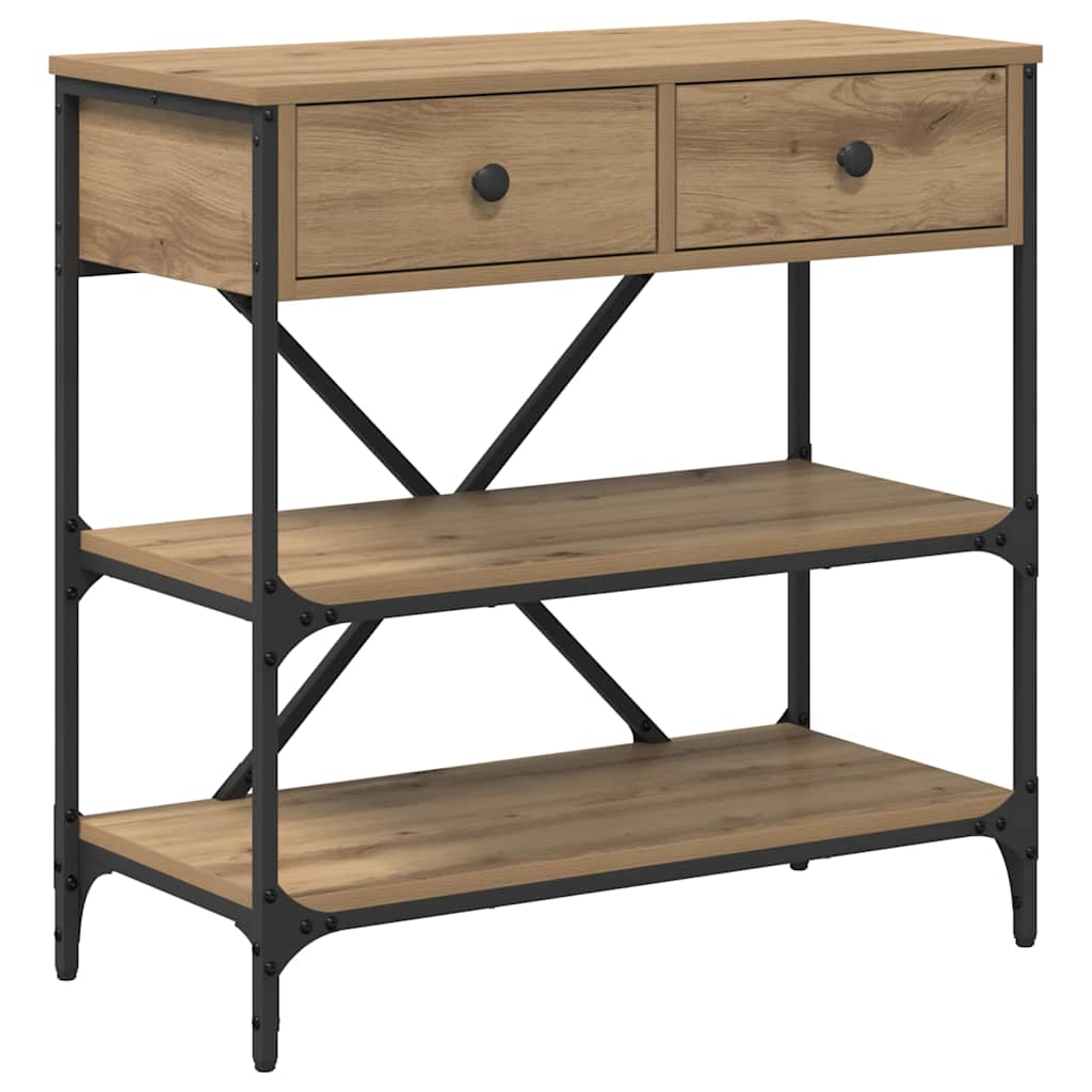 Tavolo consolle con cassetto Marrone 75 x 34,5 x 75 cm legno