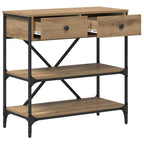 Tavolo consolle con cassetto Marrone 75 x 34,5 x 75 cm legno