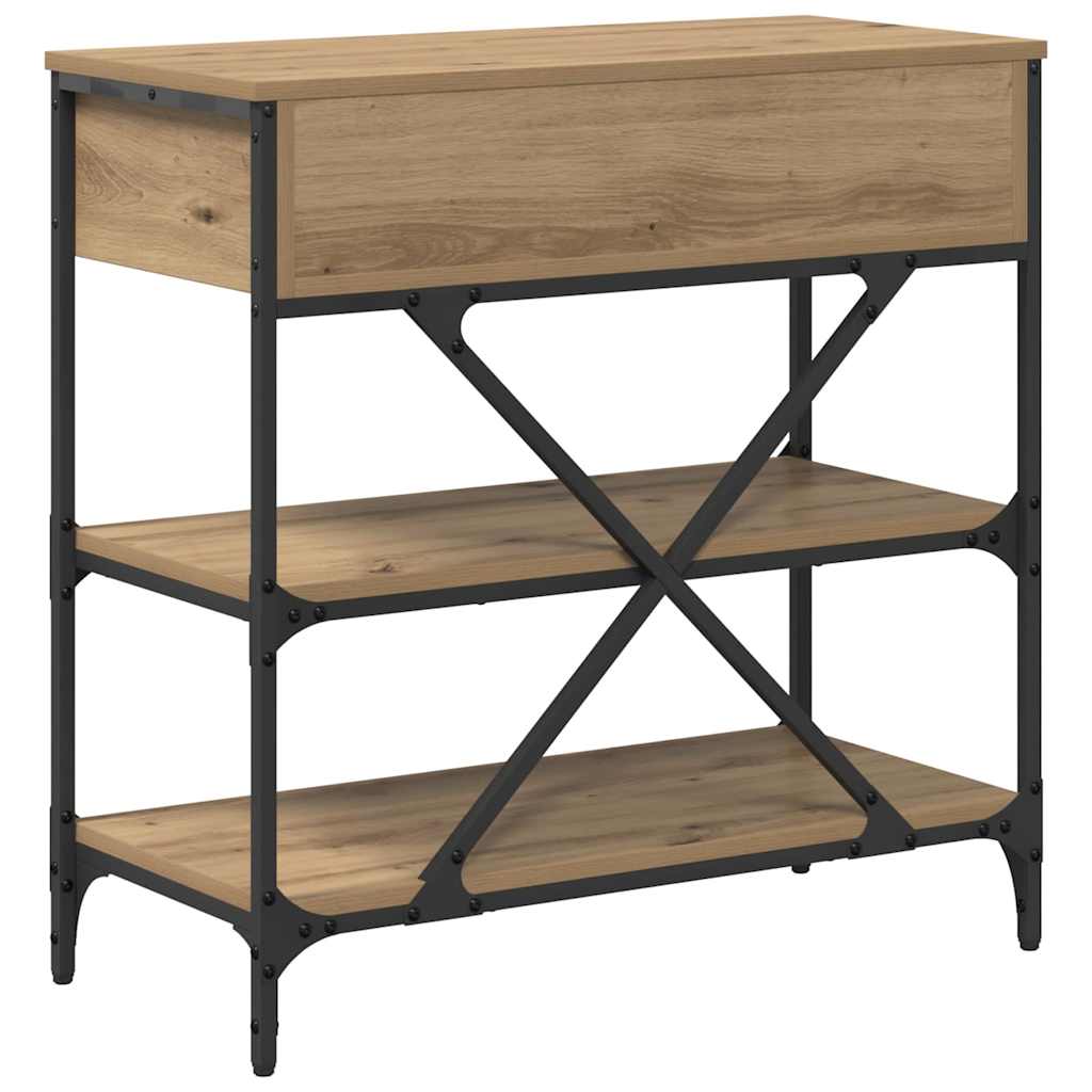 Tavolo consolle con cassetto Marrone 75 x 34,5 x 75 cm legno
