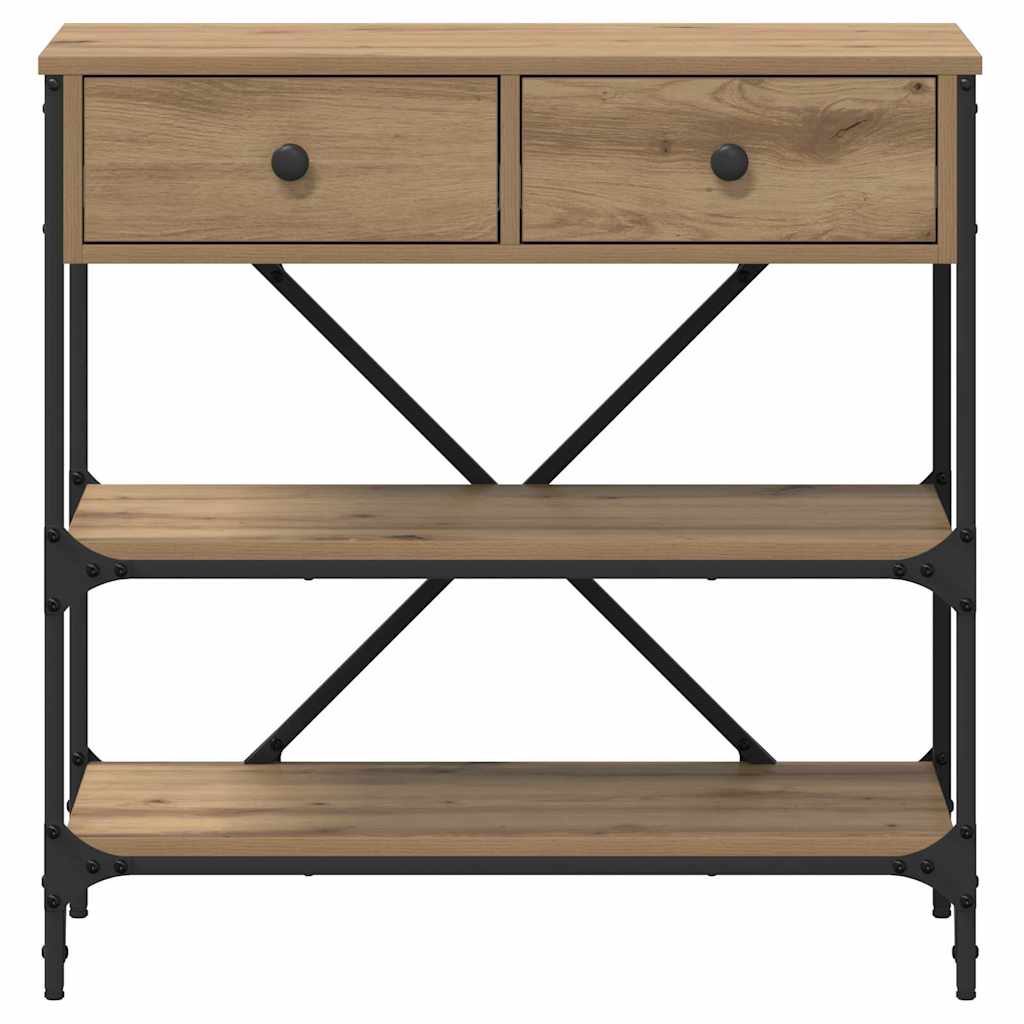 Tavolo consolle con cassetto Marrone 75 x 34,5 x 75 cm legno