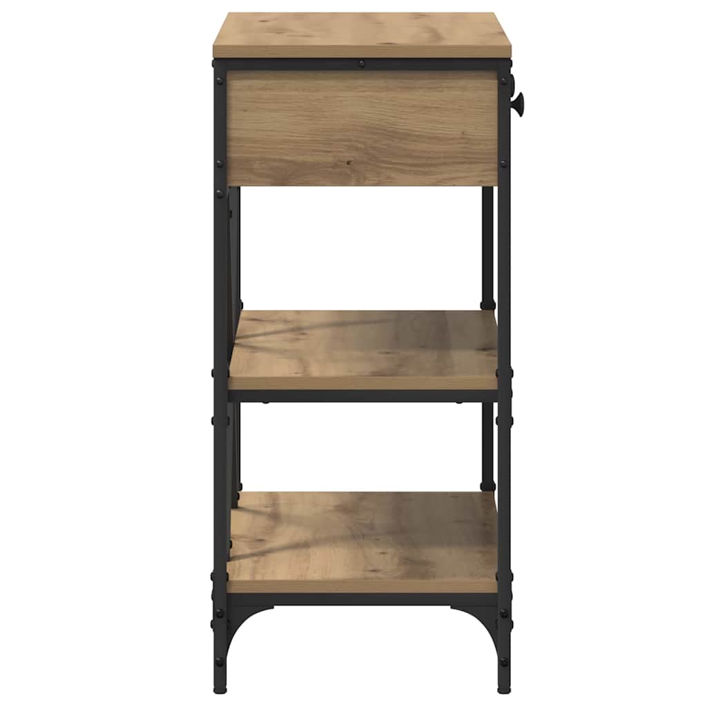 Tavolo consolle con cassetto Marrone 75 x 34,5 x 75 cm legno