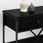 Tavolo consolle Rovere Nero 75 x 34,5 x 75 cm legno