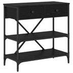 Tavolo consolle Rovere Nero 75 x 34,5 x 75 cm legno
