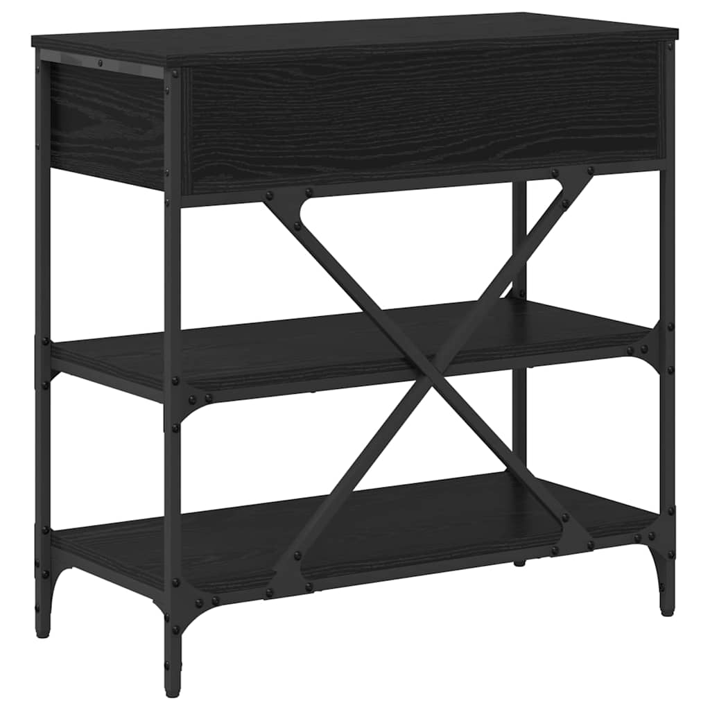 Tavolo consolle Rovere Nero 75 x 34,5 x 75 cm legno