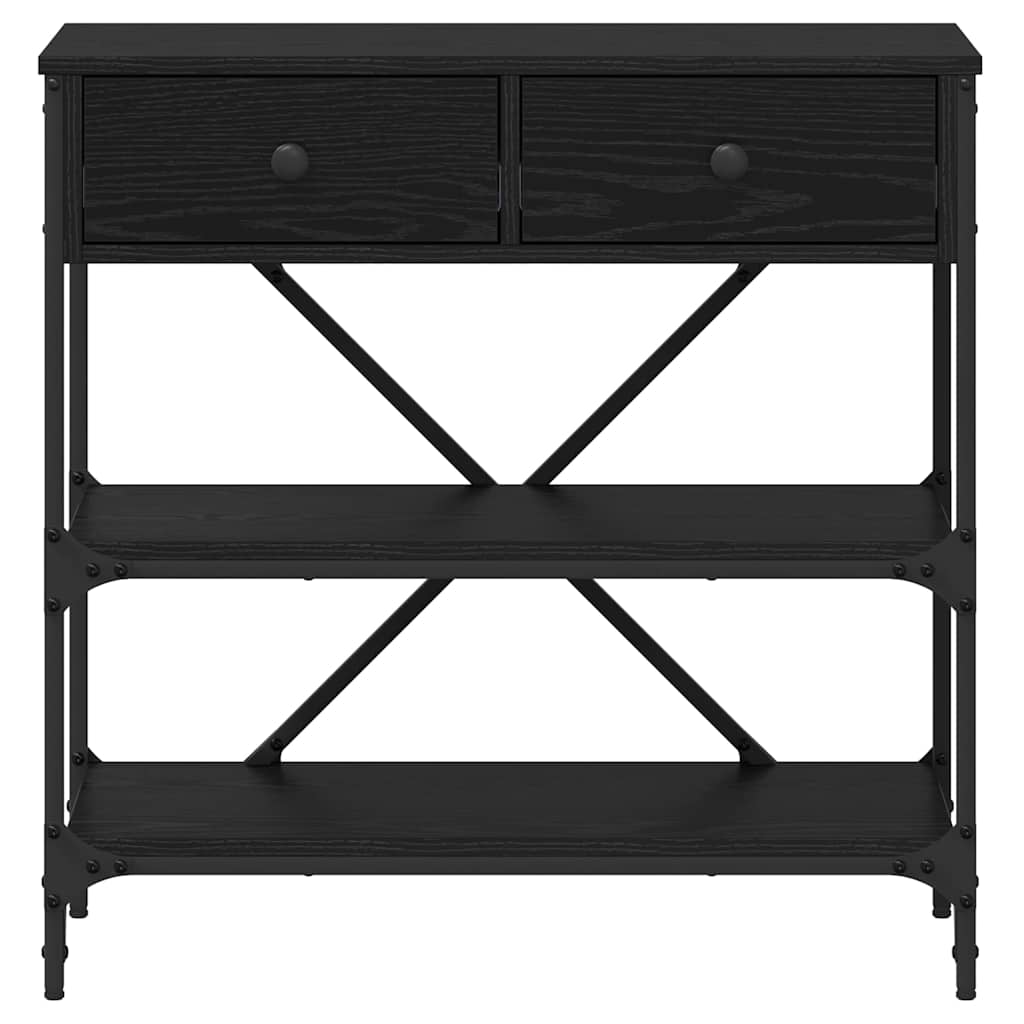 Tavolo consolle Rovere Nero 75 x 34,5 x 75 cm legno