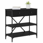 Tavolo consolle Rovere Nero 75 x 34,5 x 75 cm legno