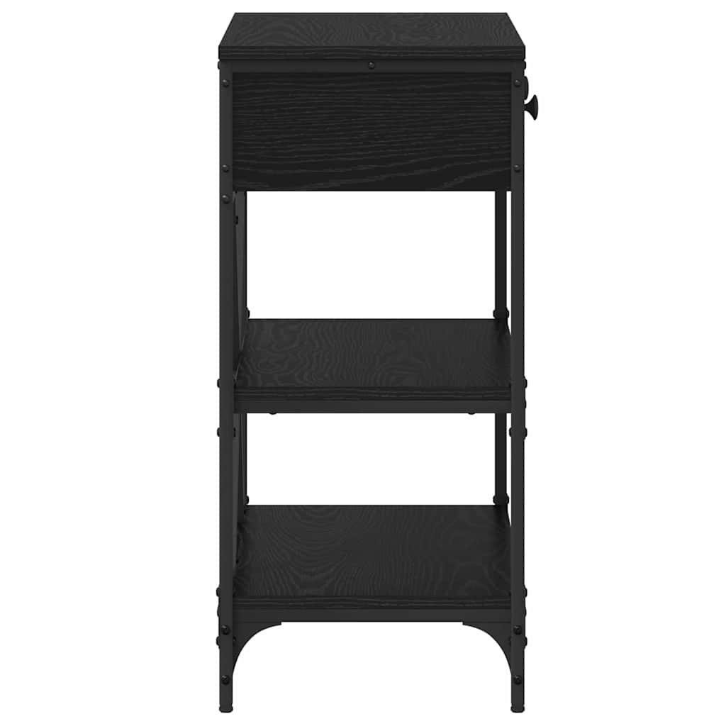 Tavolo consolle Rovere Nero 75 x 34,5 x 75 cm legno