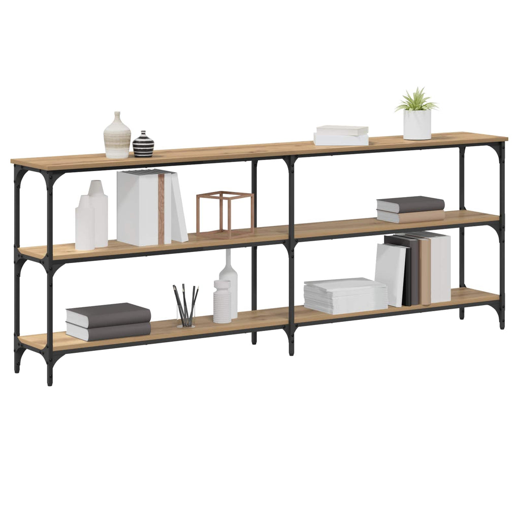 Tavolo consolle rovere artigianale 200 x 29 x 75 cm