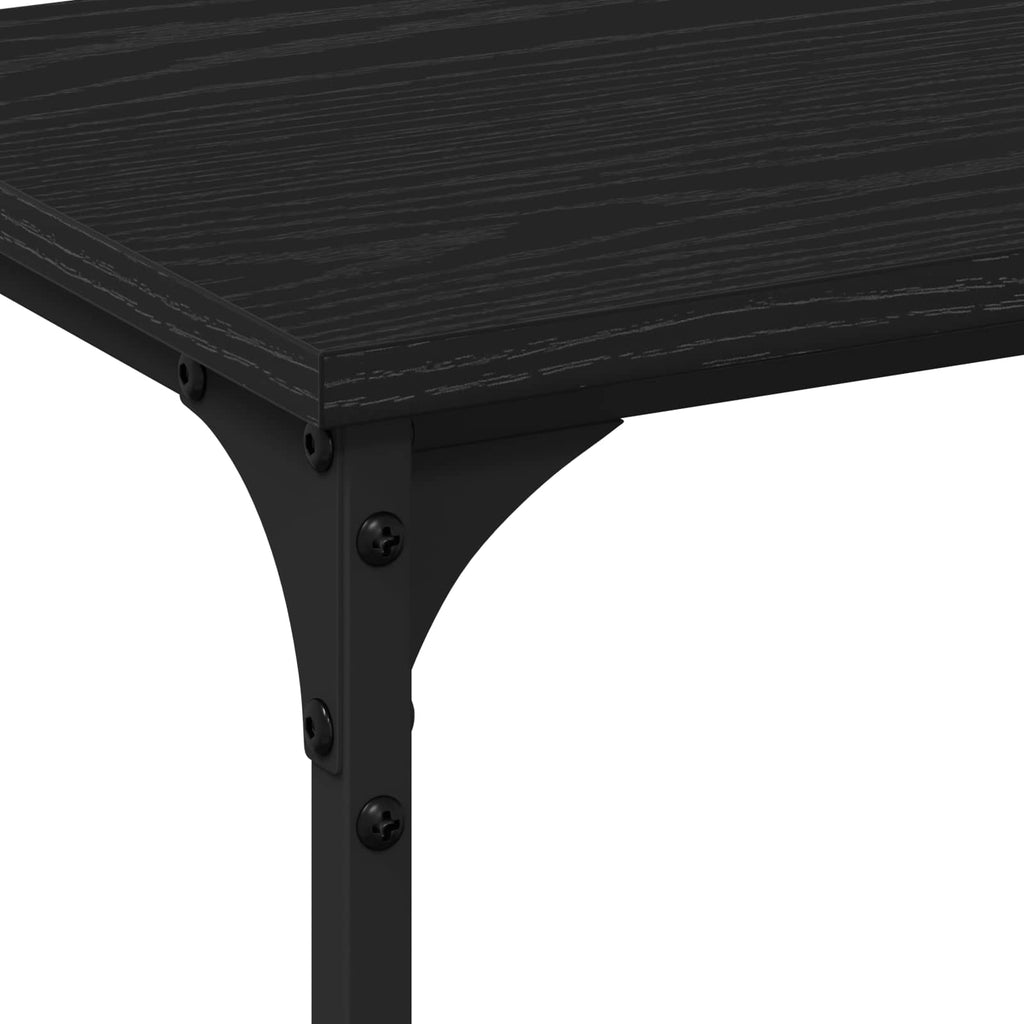 Tavolo consolle Rovere nero 200 x 29 x 75 cm