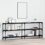 Tavolo consolle Rovere nero 200 x 29 x 75 cm