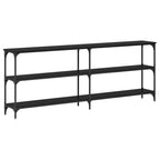 Tavolo consolle Rovere nero 200 x 29 x 75 cm