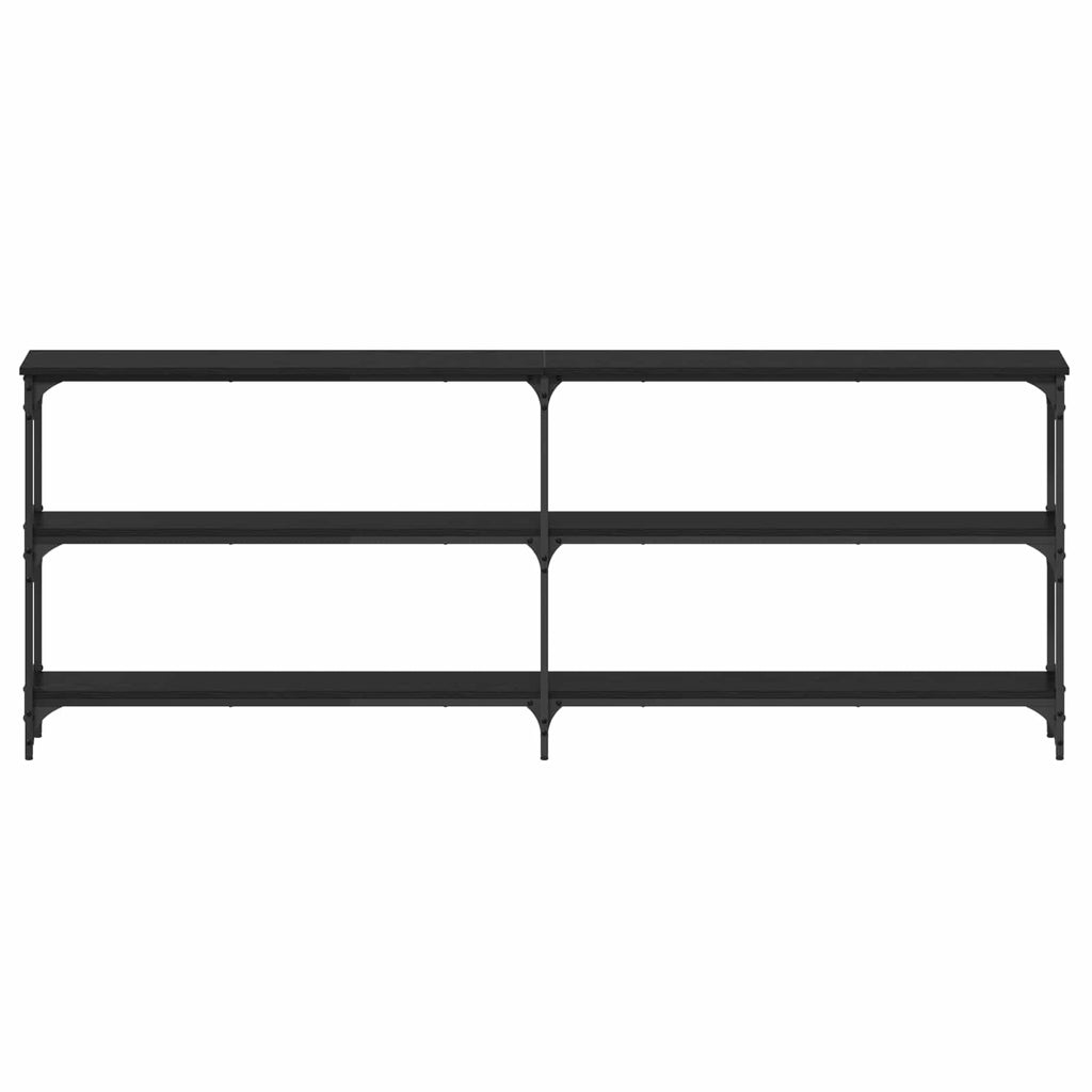 Tavolo consolle Rovere nero 200 x 29 x 75 cm