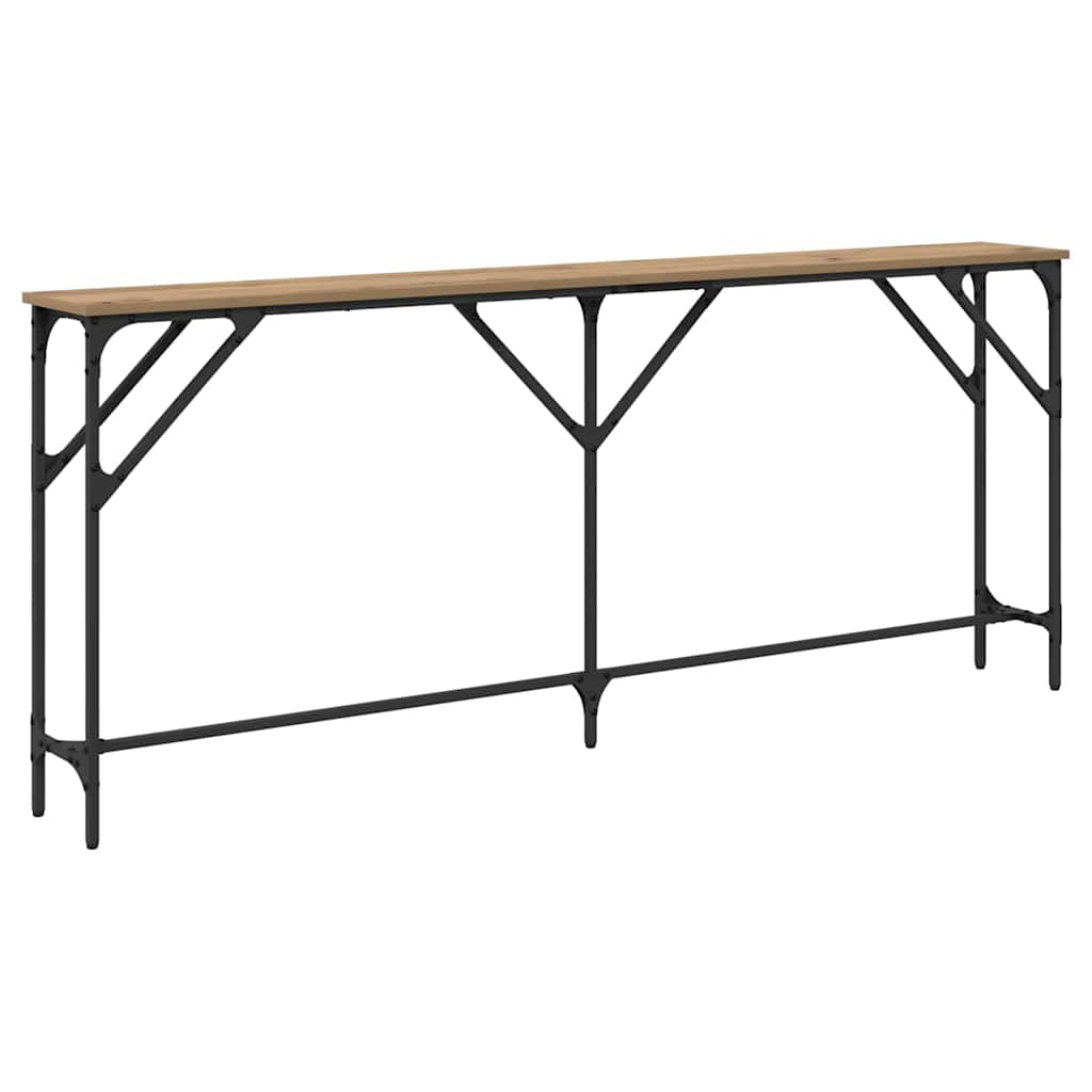 Tavolo consolle rovere artigianale 180 x 23 x 75 cm