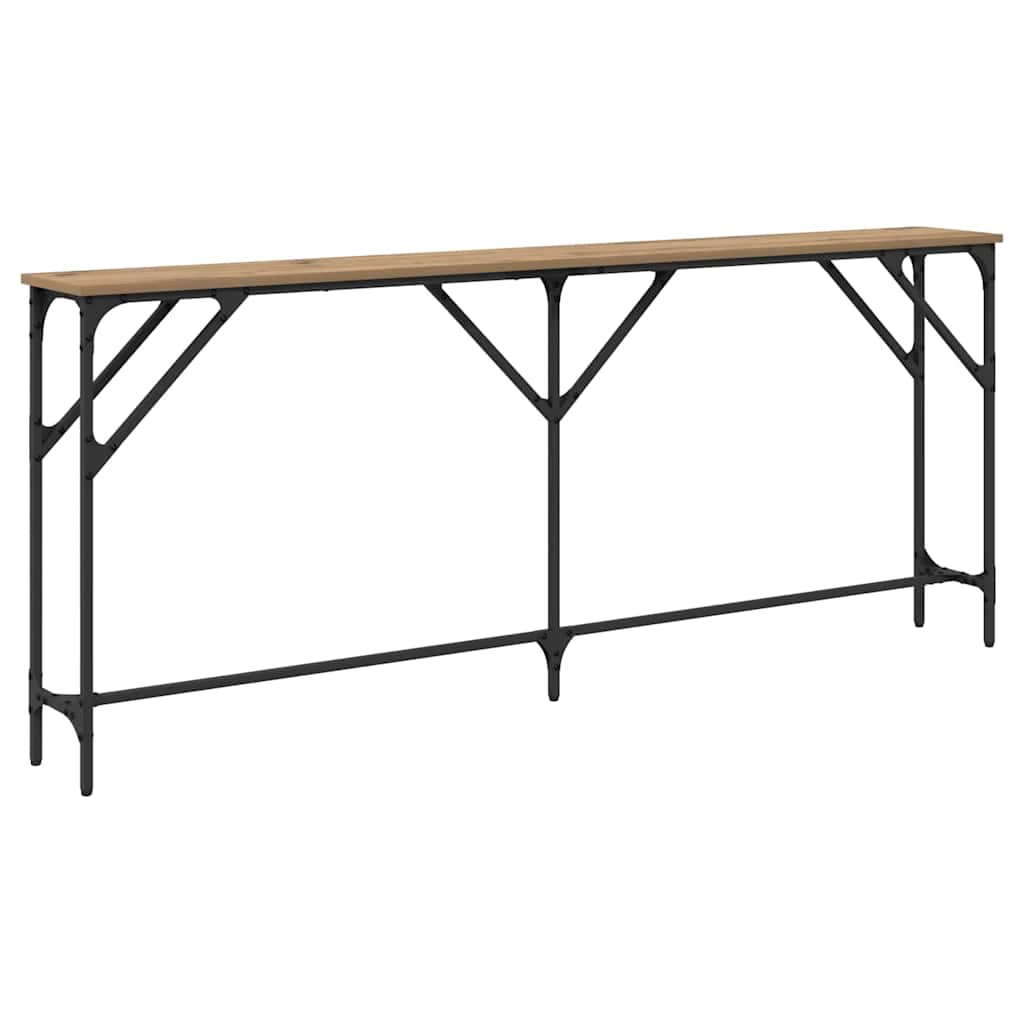 Tavolo consolle rovere artigianale 180 x 23 x 75 cm