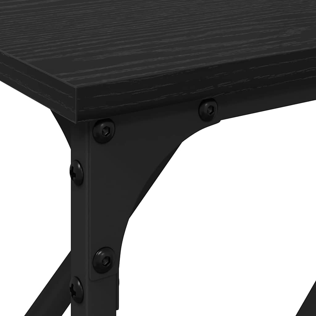 Tavolo consolle Rovere nero 180 x 23 x 75 cm
