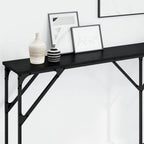 Tavolo consolle Rovere nero 180 x 23 x 75 cm