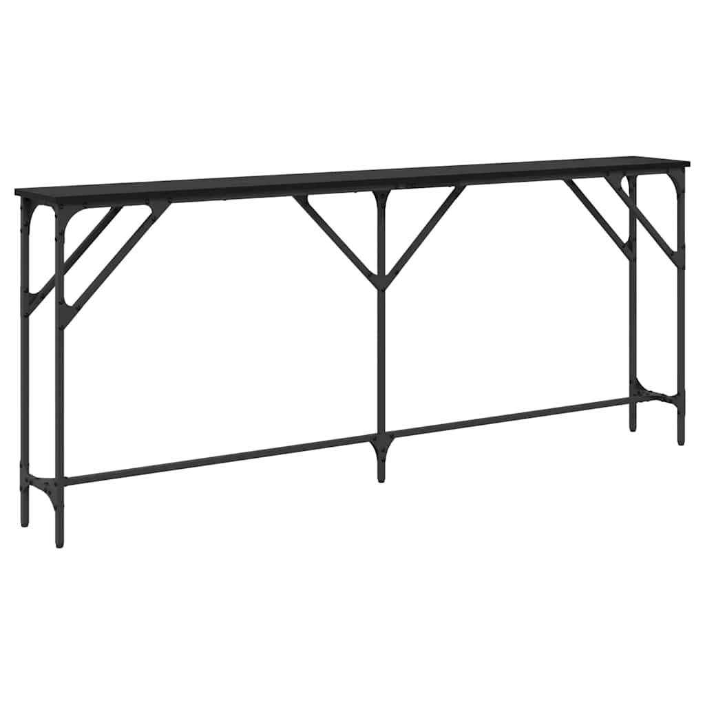 Tavolo consolle Rovere nero 180 x 23 x 75 cm