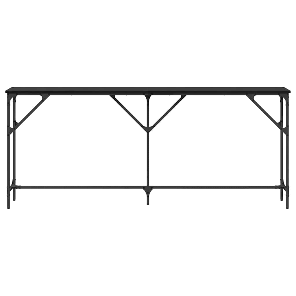 Tavolo consolle Rovere nero 180 x 23 x 75 cm