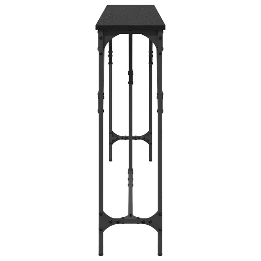 Tavolo consolle Rovere nero 180 x 23 x 75 cm