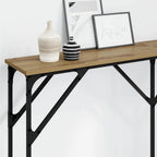 Tavolo consolle rovere artigianale 140 x 23 x 75 cm
