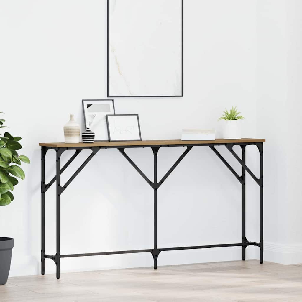 Tavolo consolle rovere artigianale 140 x 23 x 75 cm