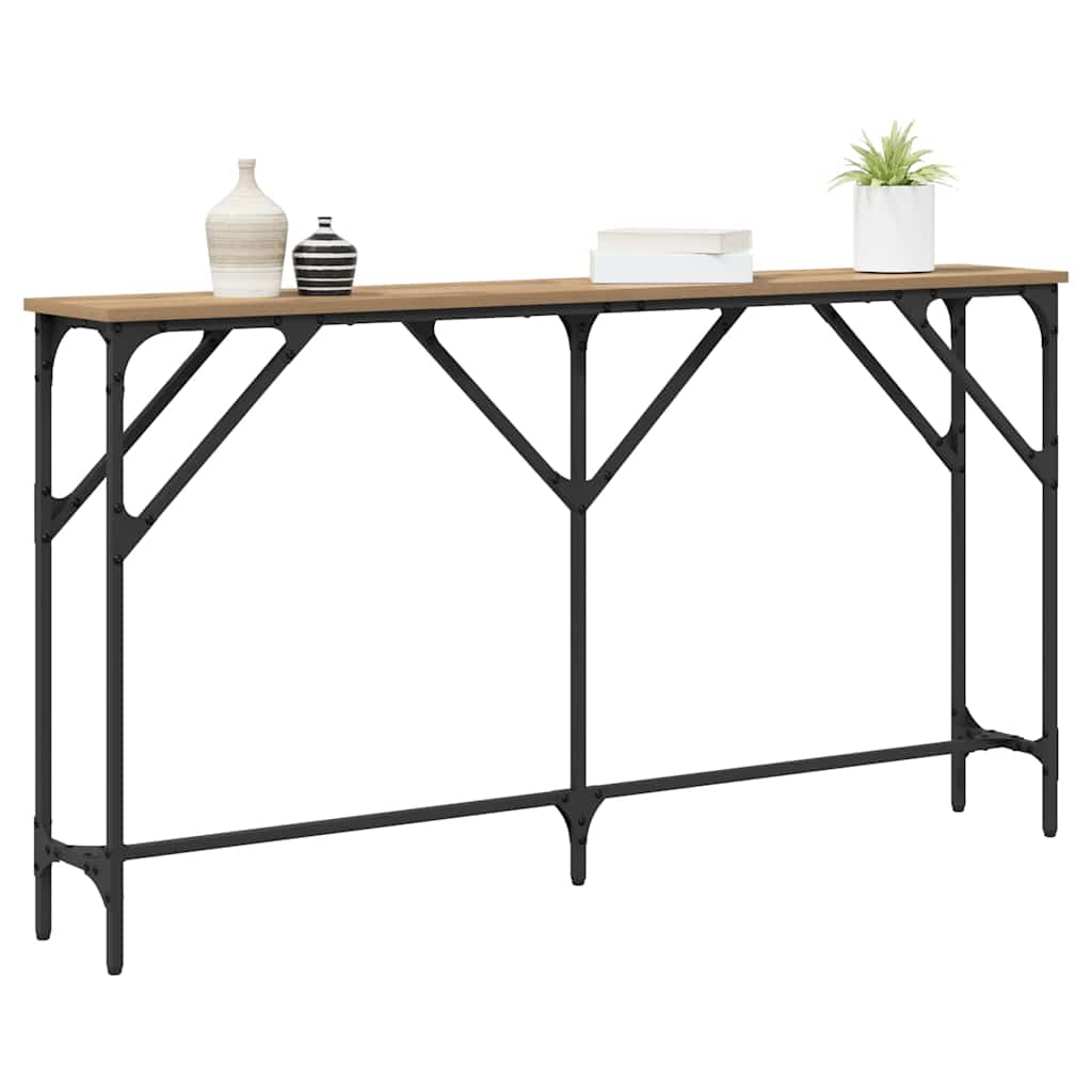 Tavolo consolle rovere artigianale 140 x 23 x 75 cm