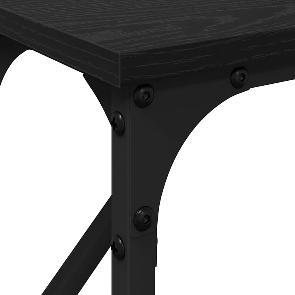 Tavolo consolle Rovere nero 140 x 23 x 75 cm