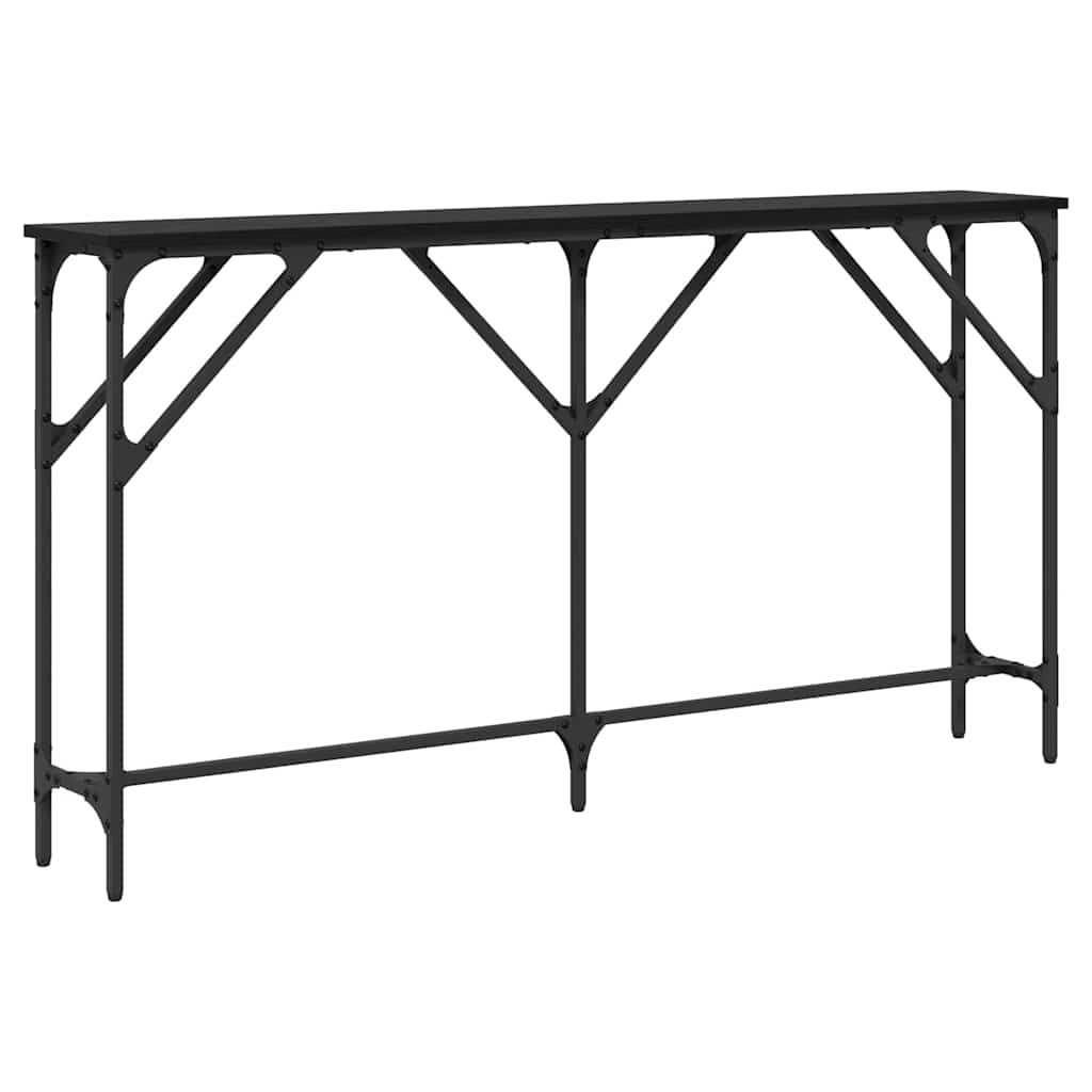 Tavolo consolle Rovere nero 140 x 23 x 75 cm