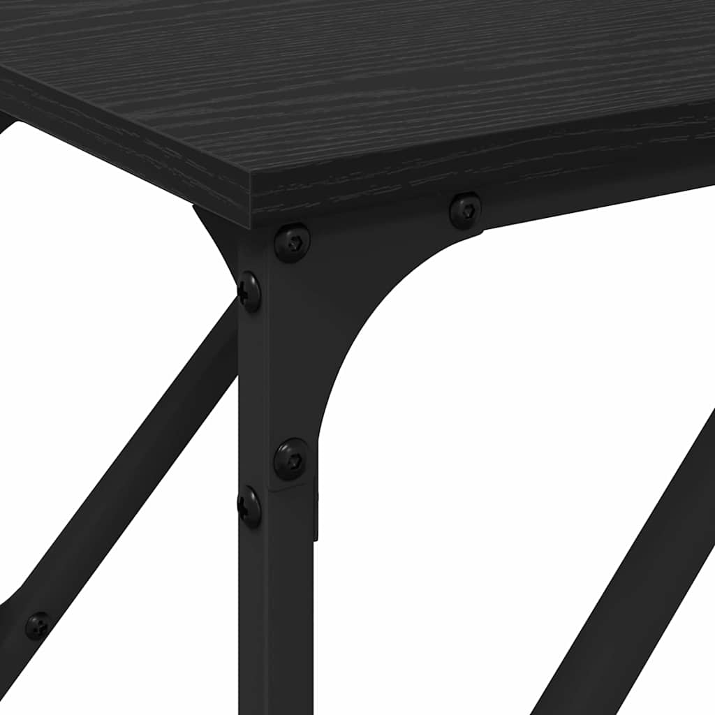 Tavolo consolle Rovere nero 200 x 29 x 75 cm