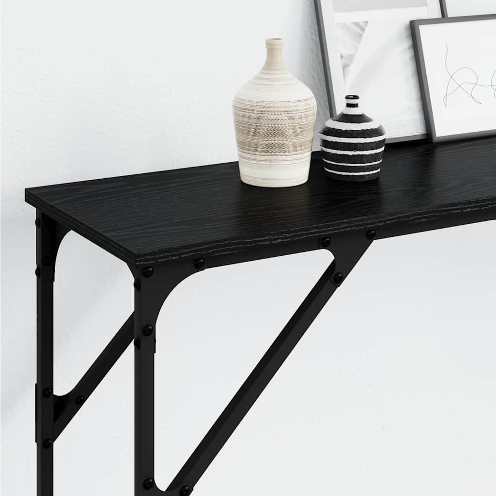 Tavolo consolle Rovere nero 200 x 29 x 75 cm