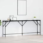 Tavolo consolle Rovere nero 200 x 29 x 75 cm