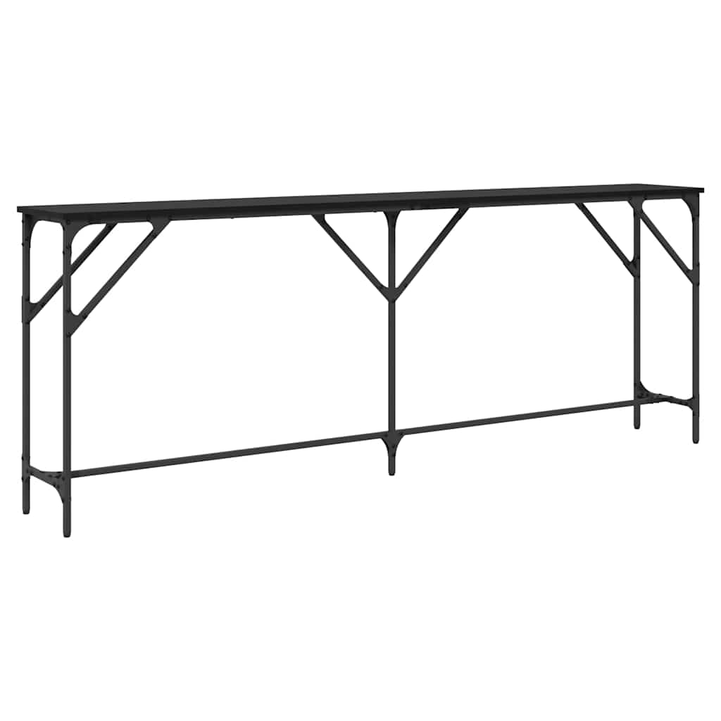 Tavolo consolle Rovere nero 200 x 29 x 75 cm