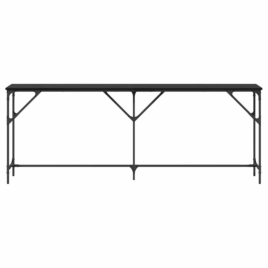 Tavolo consolle Rovere nero 200 x 29 x 75 cm