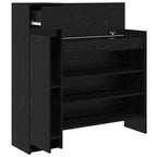 Mobile per scarpe con cassetto Rovere Nero 100,5 x 28 x 100 cm