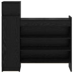 Mobile per scarpe con cassetto Rovere Nero 100,5 x 28 x 100 cm