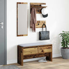 Set mobili da ingresso 4 pcs Legno vecchio Legno multistrato
