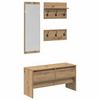 Set mobili da ingresso con cassetto 4 pcs Rovere Artigianale