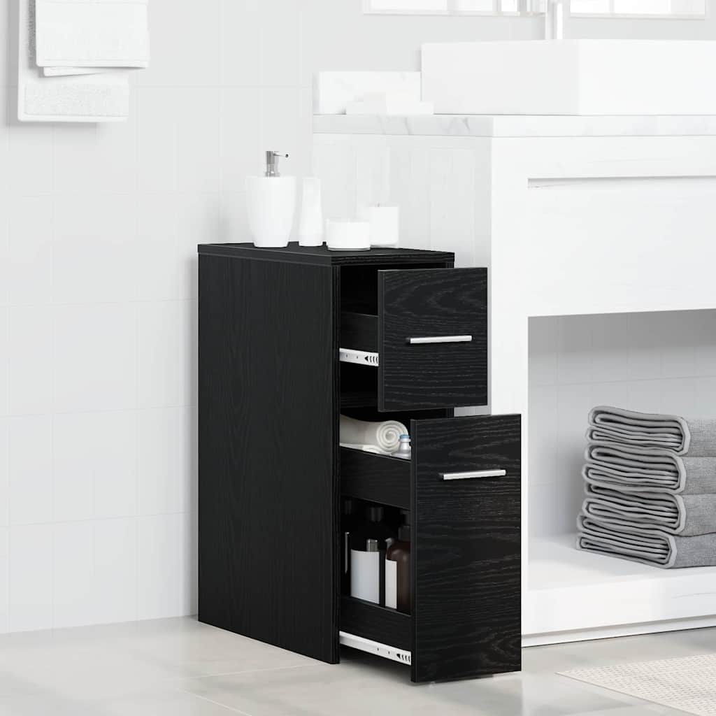 Set di mobili per il bagno Rovere Nero 22 x 44 x 61.5 cm