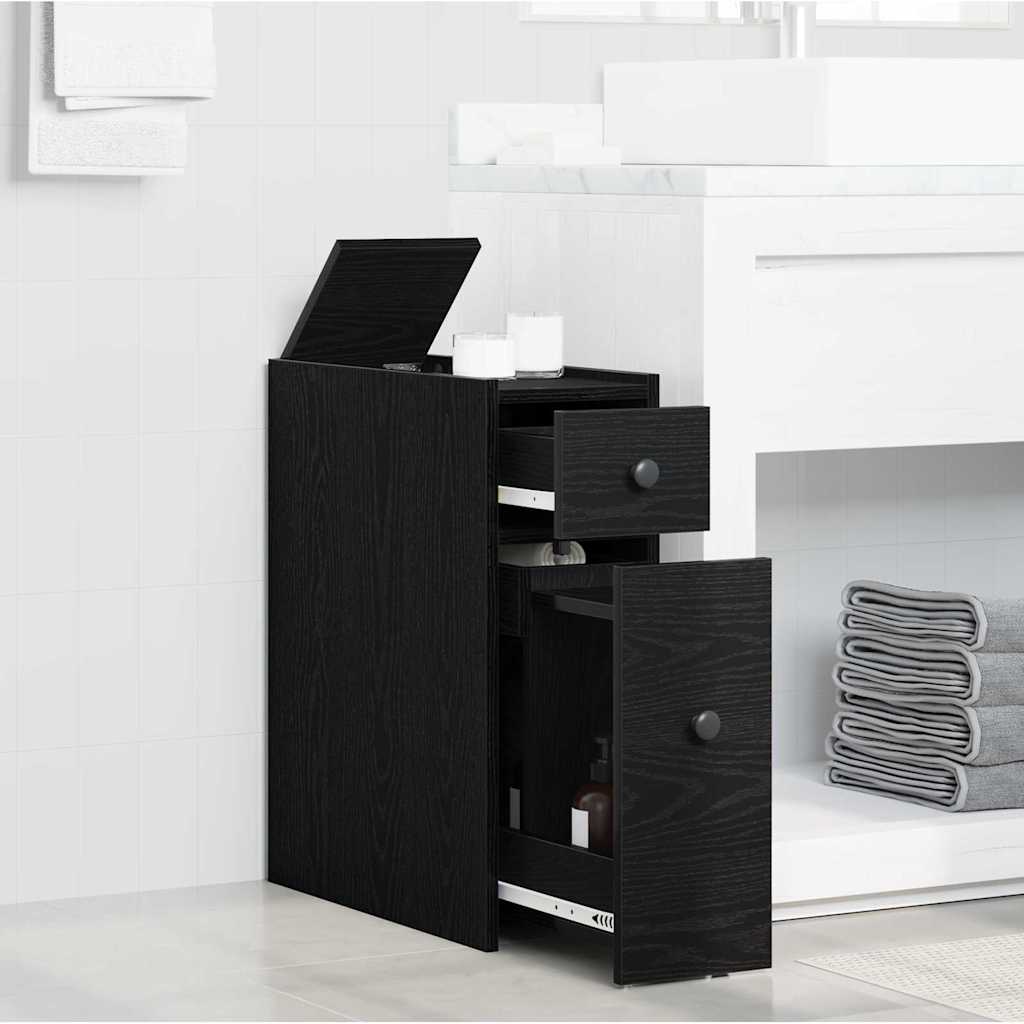 Set di mobili per il bagno Rovere Nero 80 x 18 x 60 cm