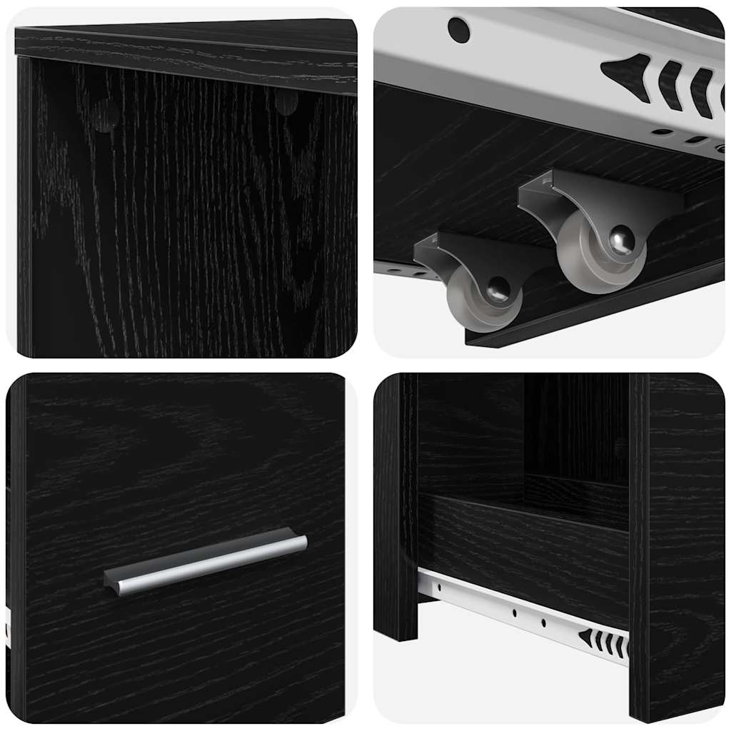Set di mobili per il bagno Rovere Nero 22 x 41 x 135 cm