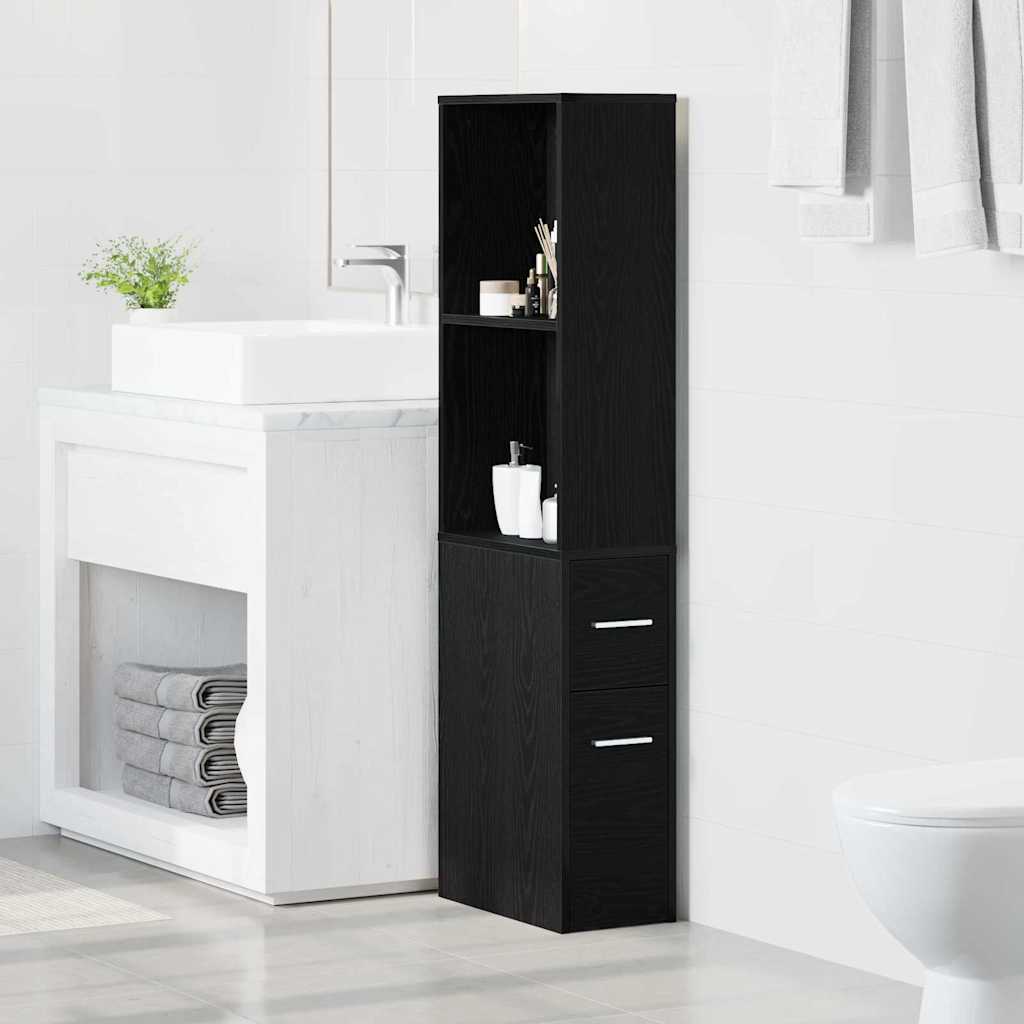 Set di mobili per il bagno Rovere Nero 22 x 41 x 135 cm