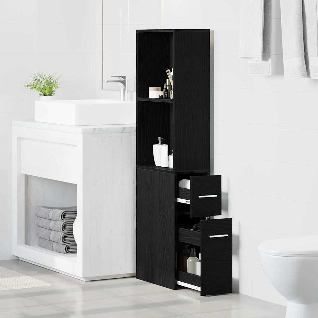 Set di mobili per il bagno Rovere Nero 22 x 41 x 135 cm