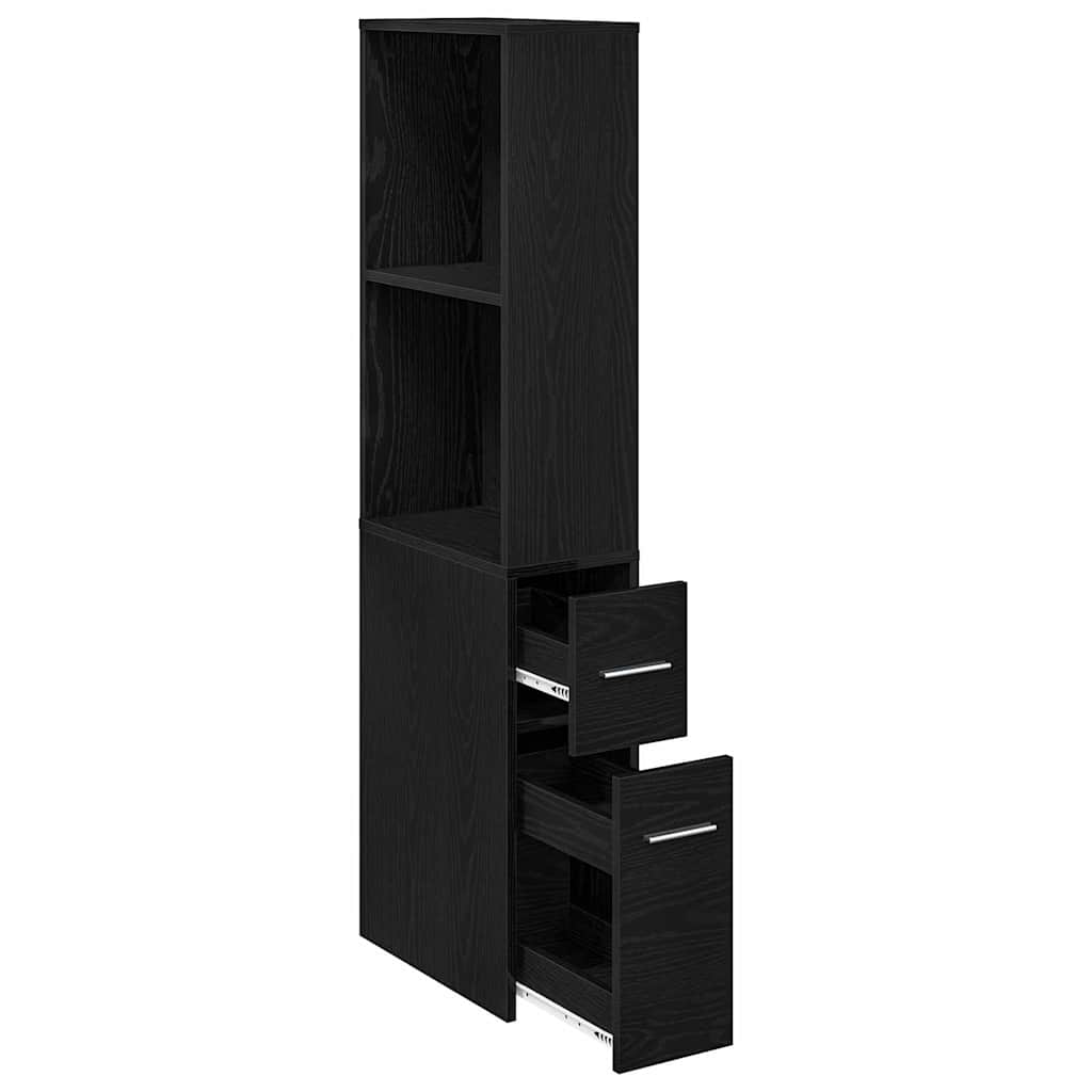 Set di mobili per il bagno Rovere Nero 22 x 41 x 135 cm
