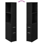 Set di mobili per il bagno Rovere Nero 22 x 41 x 135 cm