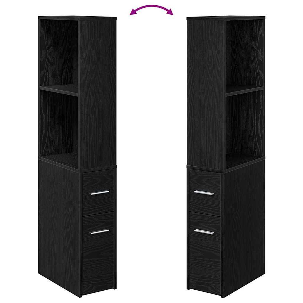 Set di mobili per il bagno Rovere Nero 22 x 41 x 135 cm