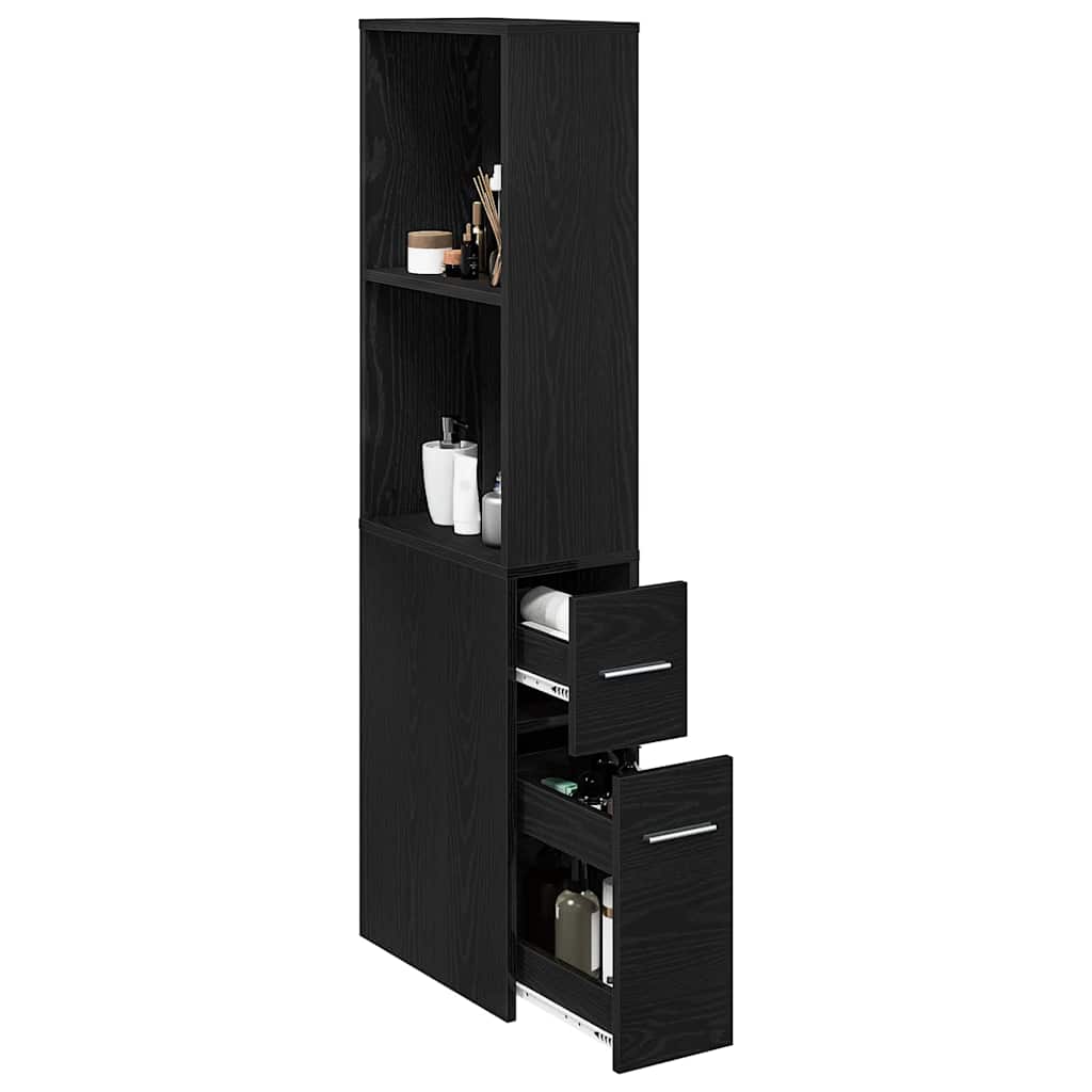 Set di mobili per il bagno Rovere Nero 22 x 41 x 135 cm
