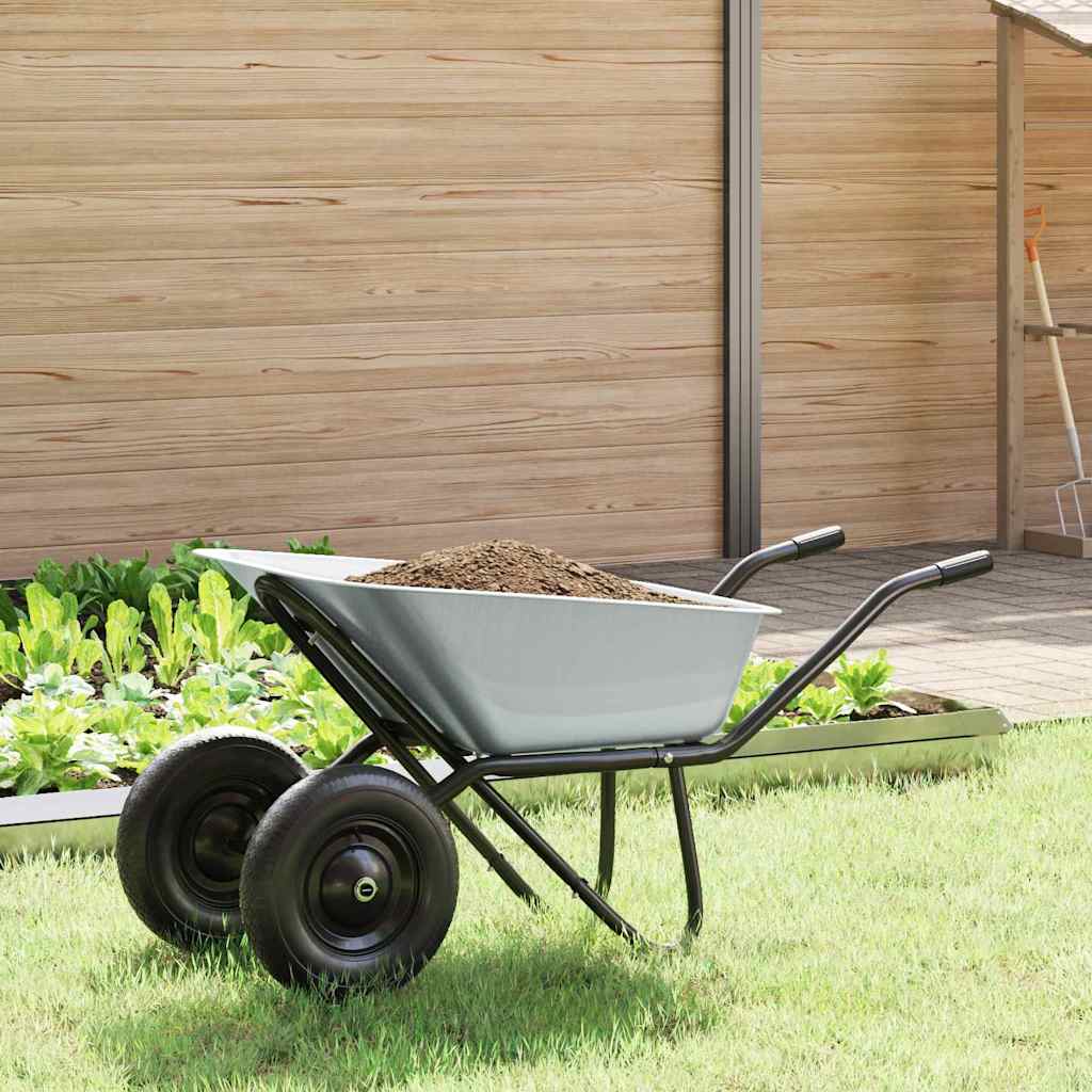 Carriole Argento e Nero 137 x 60 x 65,5 cm Acciaio