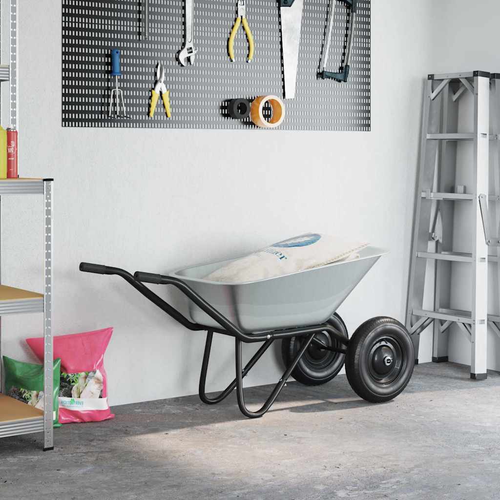 Carriole Argento e Nero 137 x 60 x 65,5 cm Acciaio
