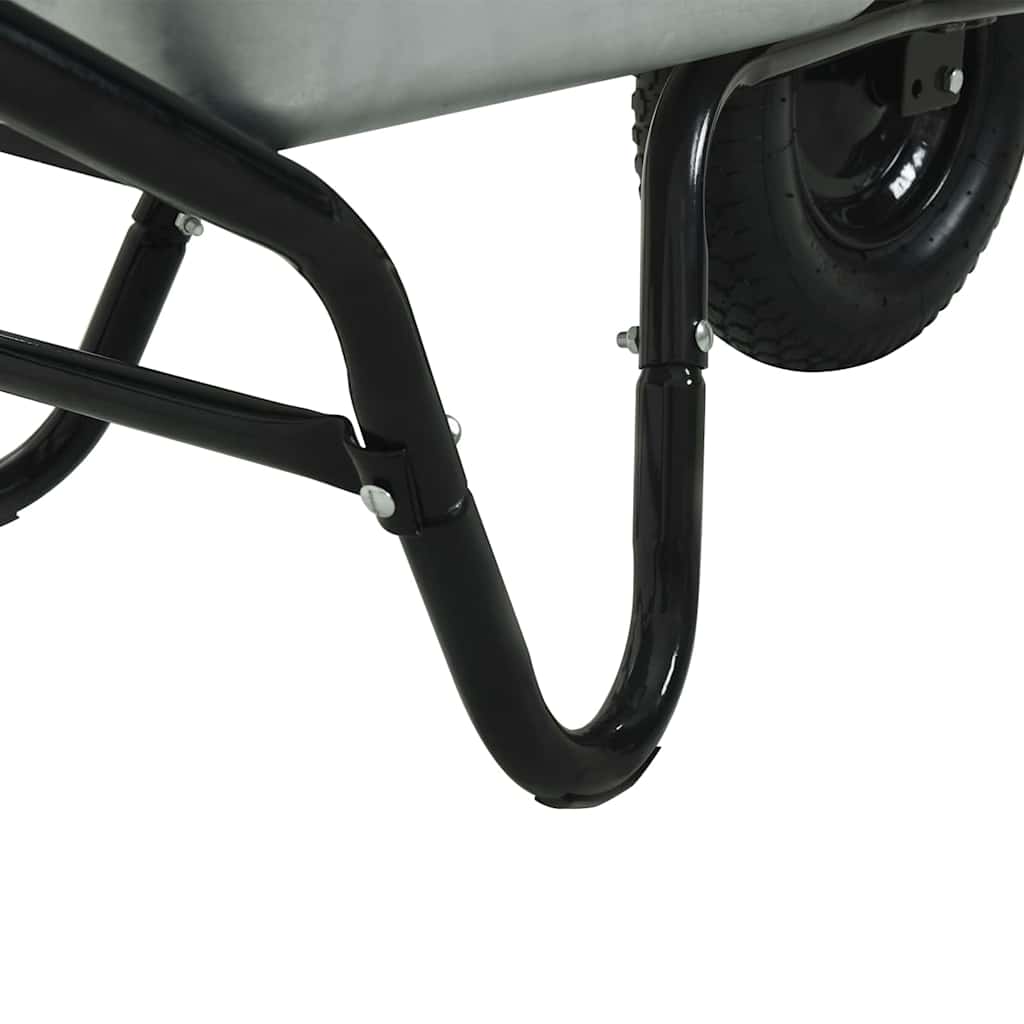 Carriole Argento e Nero 141 x 60 x 57 cm Acciaio